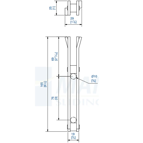 Patte De Réglage à Sceller Mantion 3535 Pour Manchon Support 3531L Et 3531ML De Porte Coulissante 2 Patte De Réglage à Sceller Mantion 3535 Pour Manchon Support 3531L Et 3531ML De Porte Coulissante – Image 2