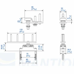 Pivot Haut Et Pivot Bas Avec Butée Intégrée Mantion 1101PFHB Pour Système Pliant Opentec FW75 -Pas Cher Corner Métal Soldes Magasin pivot