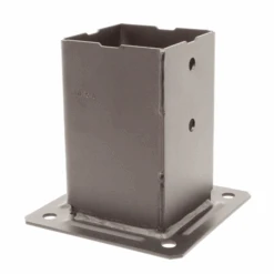 Pied De Poteau Carré De Jardin - PPJBT70PB Pour Poteau 70x70 Mm - Acier S235JR Finition Noire