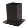 Pied De Poteau Carré De Jardin - PPJBT90PB Pour Poteau 90x90 Mm - Acier S235JR Finition Noire