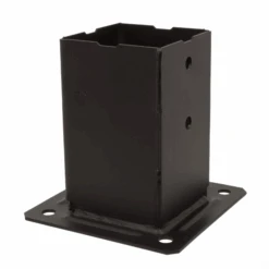 Pied De Poteau Carré De Jardin - PPJBT90PB Pour Poteau 90x90 Mm - Acier S235JR Finition Noire