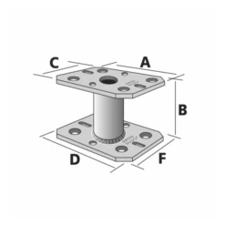 Petit Pied De Poteau Hauteur 80 Mm Simpson Strong-Tie PPMINI80 -Pas Cher Corner Métal Soldes Magasin ppmini