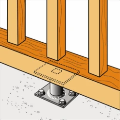 Petit Pied De Poteau Hauteur 80 Mm Simpson Strong-Tie PPMINI80 -Pas Cher Corner Métal Soldes Magasin ppminimes 525135
