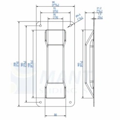 Poignée Cuvette Mantion RD-4B Pour Roc Design - Noir -Pas Cher Corner Métal Soldes Magasin rd4b2