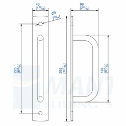 Poignée Sur Platine Mantion RD-6B Pour Roc Design - Noir -Pas Cher Corner Métal Soldes Magasin rd6b2