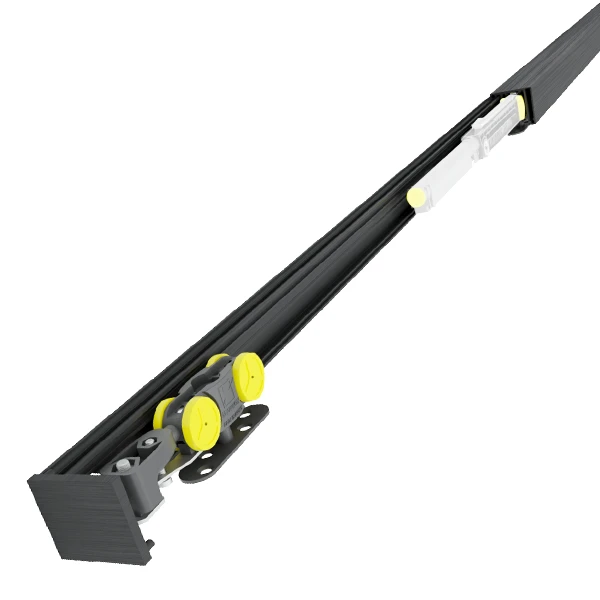 Ensemble SAF SLIM Pour Porte Coulissante De 83 Cm Capacité 80 Kg Noir 5 Ensemble SAF SLIM Pour Porte Coulissante De 83 Cm Capacité 80 Kg Noir – Image 5