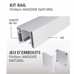 Ensemble SAF SLIM Porte Coulissante Jusqu'à 103 Cm Mantion SAF-S82D/200 -Pas Cher Corner Métal Soldes Magasin saf4