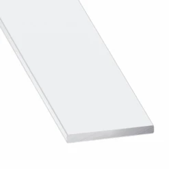 Profilé Plat Aluminium Laqué Blanc - Largeur 50 Mm - épaisseur 3 Mm - Longueur 2.5 M CQFD 2044-5314-25