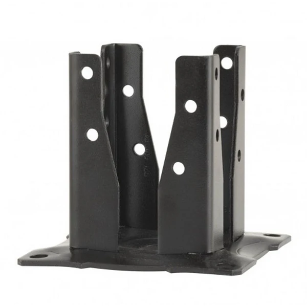 Pied De Poteau Carré Sur Platine à Boulonner Finition Noire 90x90 Mm Simpson-Strong-Tie AG527PB 1 Pied De Poteau Carré Sur Platine à Boulonner Finition Noire 90x90 Mm Simpson-Strong-Tie AG527PB