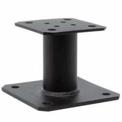 Pied De Poteau Fixe PPA100PB - Finition Noire - Hauteur 100 Mm