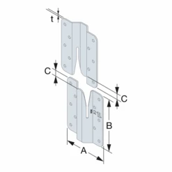 Connecteur Invisible Pour Montants D'ossatures Bois ICST - Acier Galvanisé - épaisseur 2 Mm -Pas Cher Corner Métal Soldes Magasin sans titre 1 72