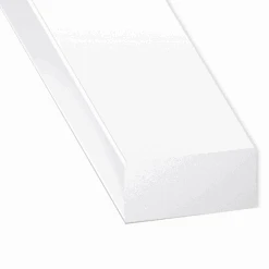 Profilé Rectangulaire En PVC Blanc - Largeur 10 Mm - Hauteur 4 Mm - Longueur 1 Mètre CQFD 2002-80330