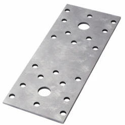 Platine Assemblage Pré-percée CQFD 100x35mm épaisseur 2mm Acier Zingué