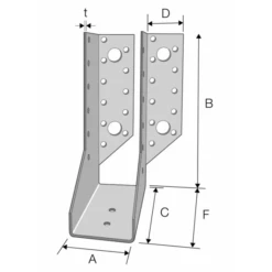 Sabot à Une Aile Repliée JH Droite Simpson Simpson Strong-Tie JHR34462 -Pas Cher Corner Métal Soldes Magasin sans titre 31