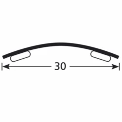 Seuil Demi-bombé Adhésif Romus En Inox - 30 X 930 Mm - épaisseur 1 Mm -Pas Cher Corner Métal Soldes Magasin seuil2 4