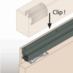 Support De Fixation Pour Bandeau Mantion SAF-CLIP3 Pour Porte Coulissante -Pas Cher Corner Métal Soldes Magasin support 1