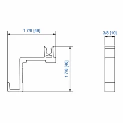 Support Mantion 11049-1 Pour Bandeau 11048 De Système SAF -Pas Cher Corner Métal Soldes Magasin support bandeau