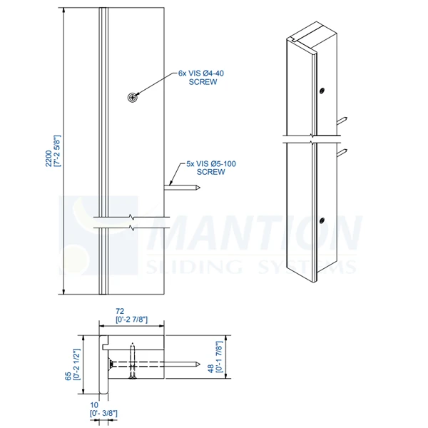 Tapée Avec âme Et Habillage Mantion SAF-CLIP-TM Porte Coulissante En Bois - 2200 Mm 2 Tapée Avec âme Et Habillage Mantion SAF-CLIP-TM Porte Coulissante En Bois - 2200 Mm – Image 2