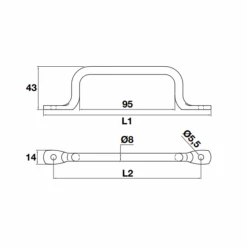 Poignée à Pattes Torbel En Inox 316L Poli Satiné Longueur 167 Mm 5 Poignée à Pattes Torbel En Inox 316L Poli Satiné Longueur 167 Mm -Pas Cher Corner Métal Soldes Magasin tir